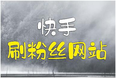 刷快手粉丝的网站的简单介绍