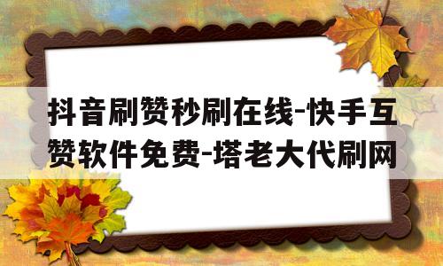 刷代网快手的简单介绍